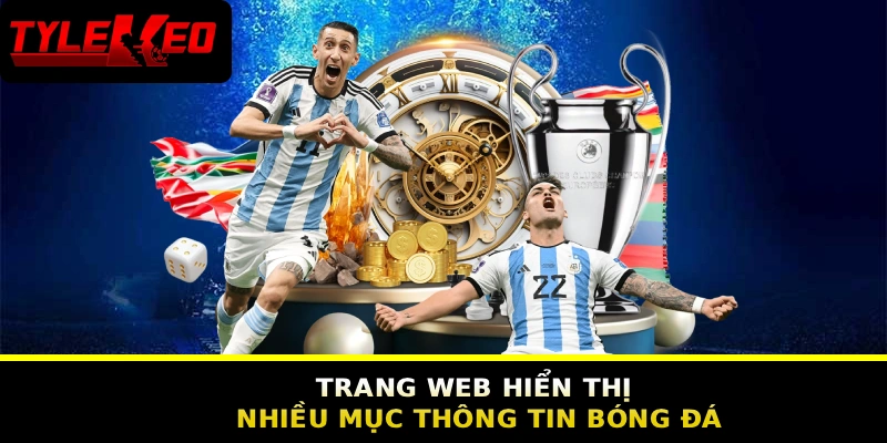 TRANG CHỦ 13 Trang web hiển thị nhiều mục thông tin bóng đá